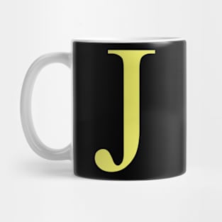 The Letter J in Shadowed Gold Mug